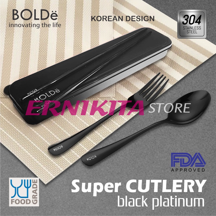 BOLDe SUPER CUTLERY PLATINUM SERIES - Sendok Garpu Set Platinum