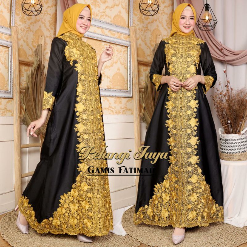 gamis tafeta bordir/gamis bordir/pelangi jaya