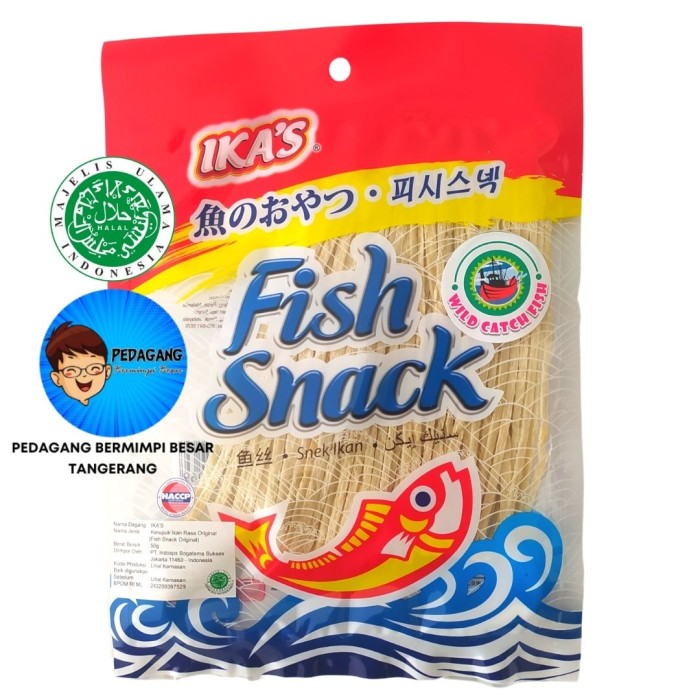Ika's FISH SNACK 50gr Original Hot &amp; Spicy BBQ / Ikas Snack Ikan 50 gr
