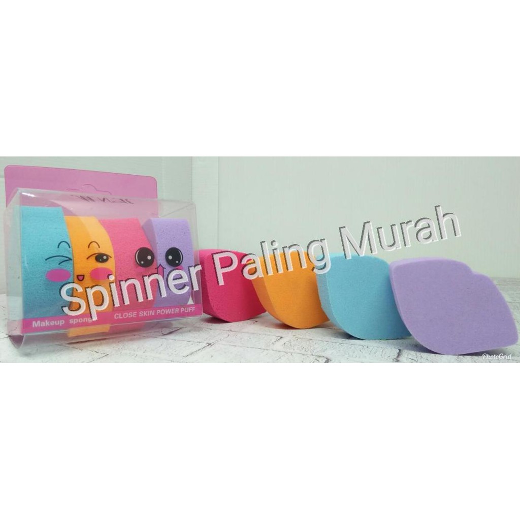 SPON BIBIR ISI 4 SPONS SPONGE BLENDER MINI MAKE UP BEAUTY BLENDER