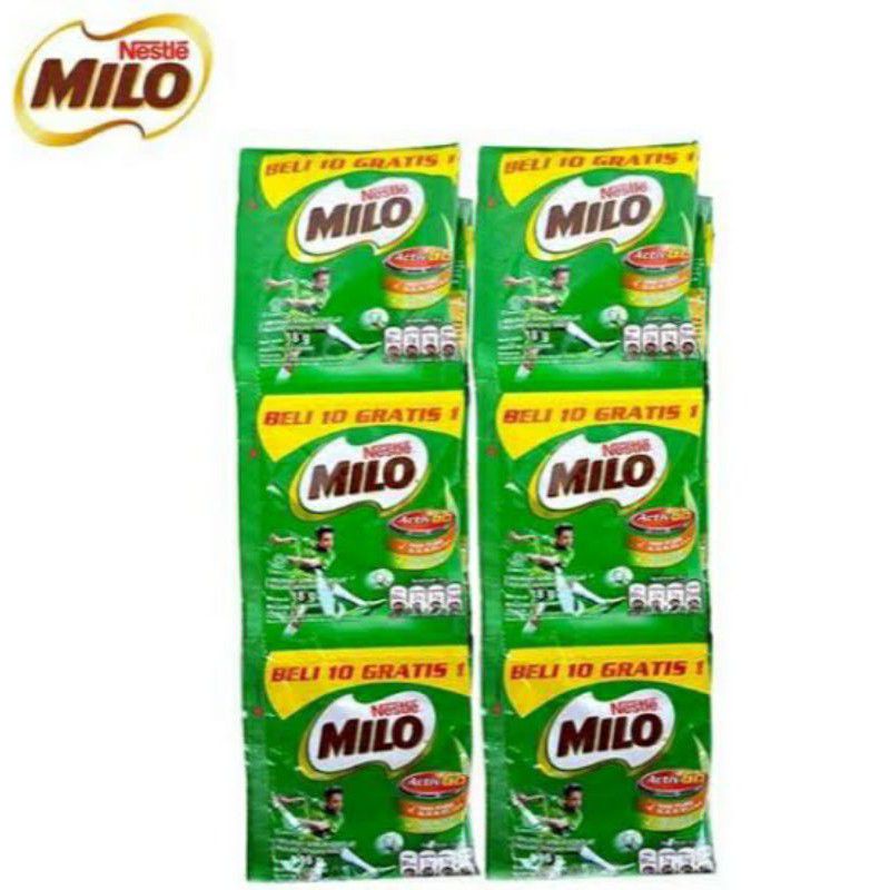 

Susu Milo Active Go (22 gr) / Milo 3 in 1 (35 gr) 1 Renceng isi 10