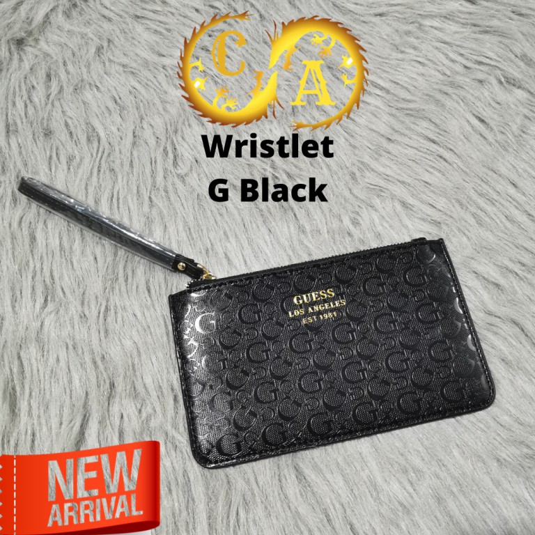 BELI 5 GRATIS 1 WRISTLET CLUTCH GUESS EMBOSS AUTHENTIC QUALITY