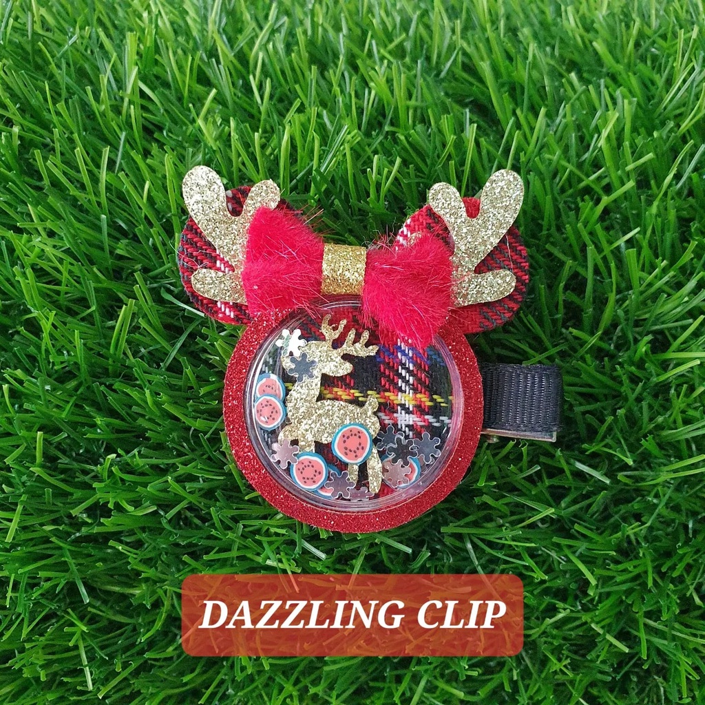 DAZZLING CLIP AKSESORIS JEPIT RAMBUT ANAK DEWASA CHRISTMAS NATAL FASHION IMPORT ALA KOREA