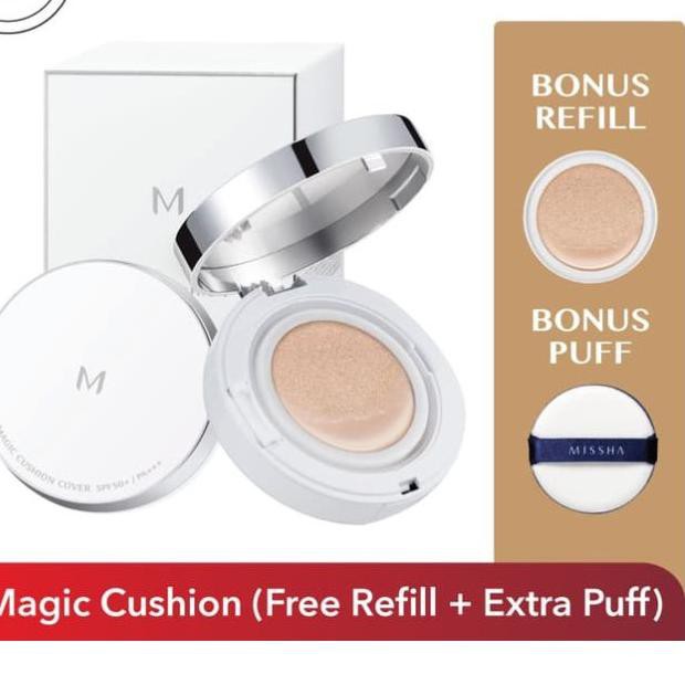 HOT SALE⁑ ORI KOREA Bedak Missha Magic Cushion Set SPF50+/PA+++ (Free Refill + Puff) [simbol2]