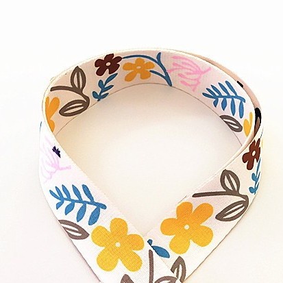 Roll Webbing Motif Deauty Flower 38mm Tali Tas Polyester 3,8cm Poly 50y 50 yard