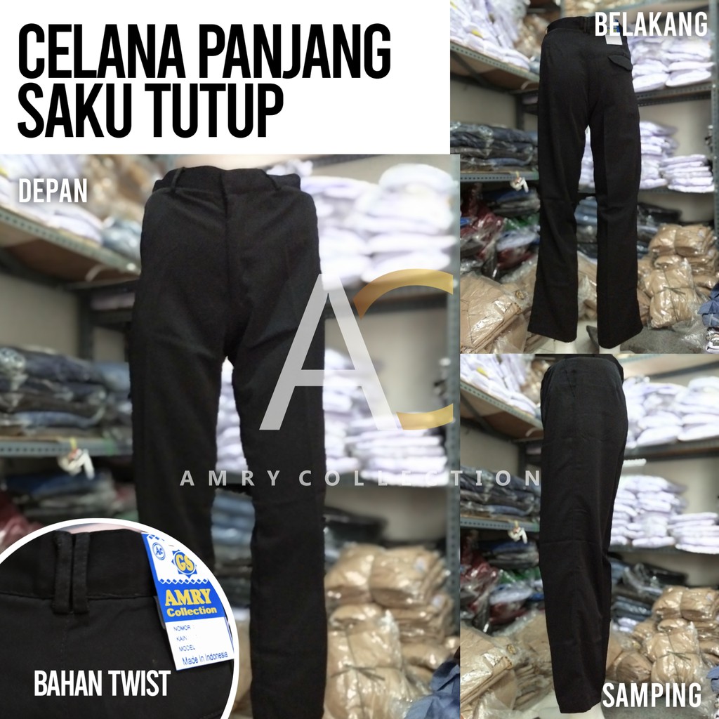 Seragam sekolah Celana panjang SMP SMA UMUM Saku tutup/sopan Bahan twist/licin