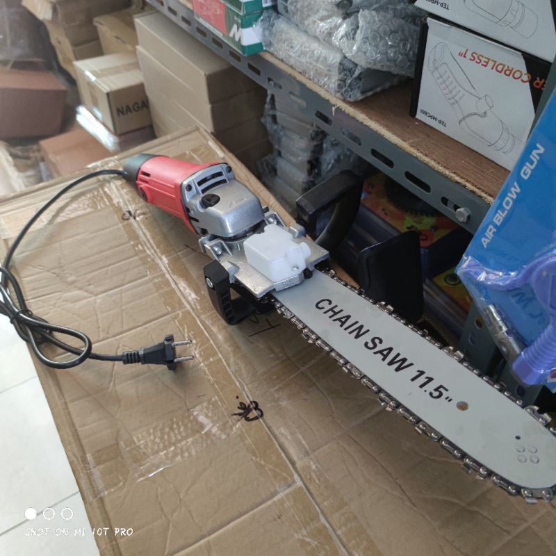HEMAT PAKET LENGKAP MESIN GERINDA CHAINSAW GURINDA CHAIN SAW MINI GERGAJI KAYU
