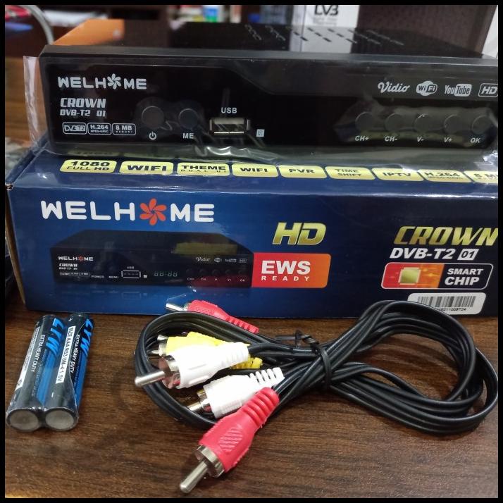 Set Topbox Tv Digital Welhome DVB T2 EWS UHF HD set topbox tv analog ke digital / set topbox tv digital untuk tv tabung / stb tv digital murah / set box tv digital murah / set box tv digital / set top box tv Bisa Youtube BAYAR DITEMPAT GRATIS ONGKIR