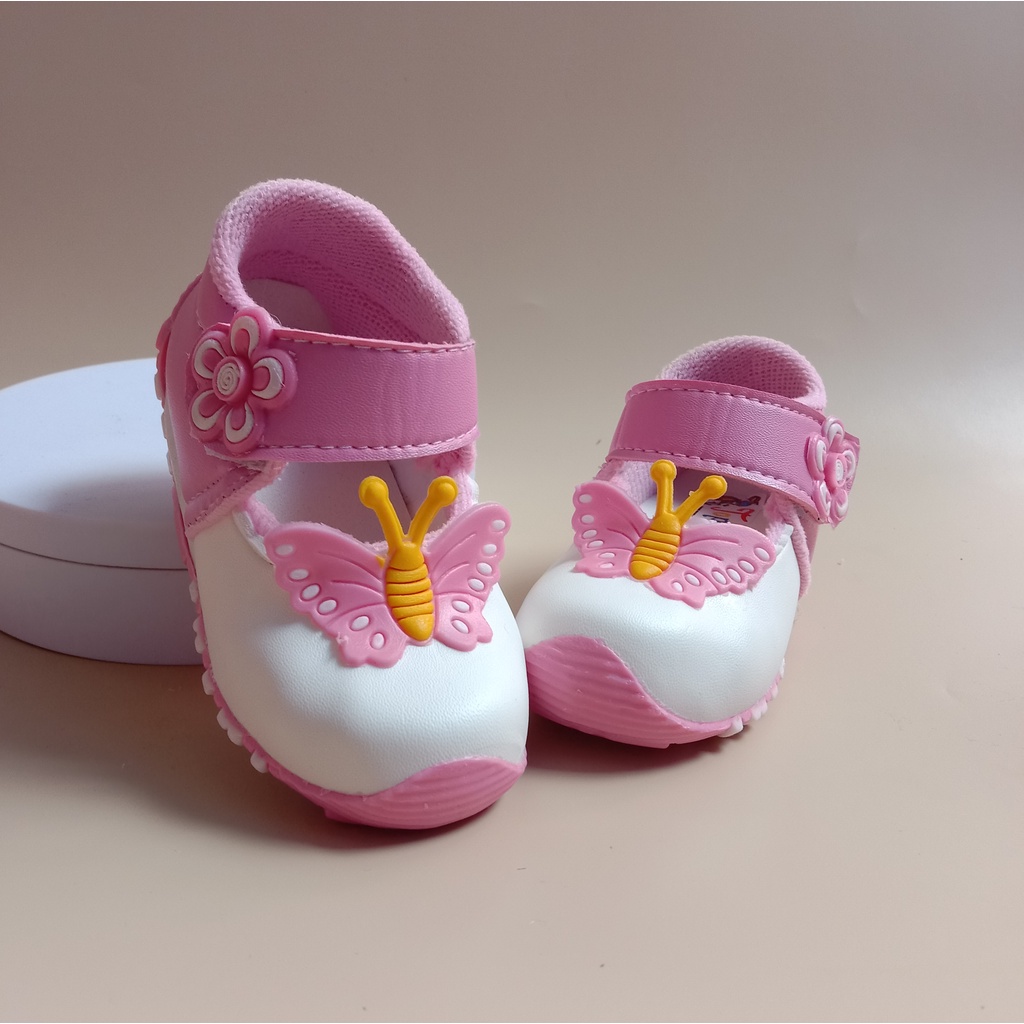 SEPATU ANAK BUNYI PEREMPUAN  USIA 1-3 TAHUN /SEPATU BALITA MURAH - KP BESAR