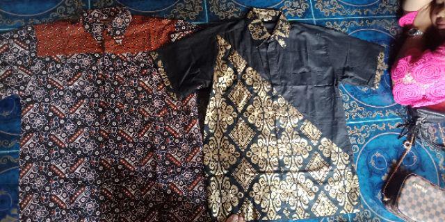 Bswart Batik Hrb026 Kenongo Hem Pendek Padi Pekalongan M L Xl Batik Pria Murah Modern Grosir