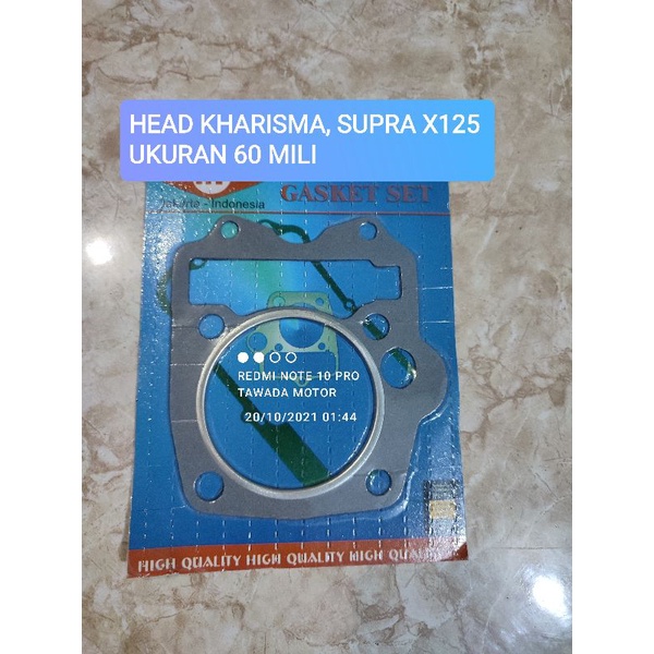 PAKING RACING BLOK HEAD DIAMETER 60 KHARISMA SUPRA X125