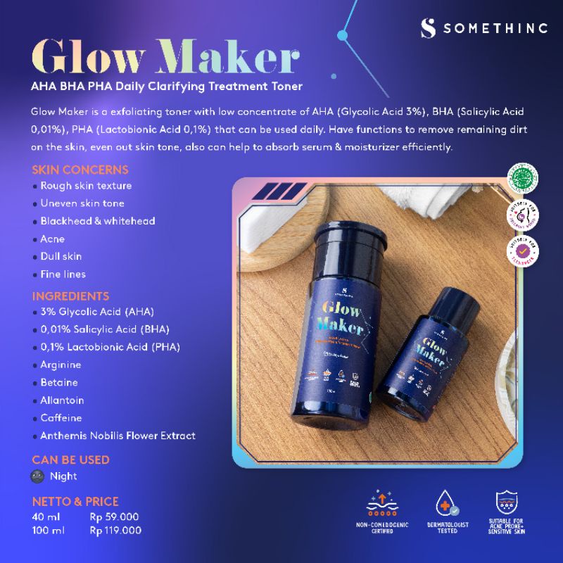 (GOSEND/COD) SOMETHINC GLOW MAKER AHA BHA PHA CLARIFYING TREATMENT TONER | SUPPLE POWER HYALURONIC 9+ ONSEN ESSENCE TONER | CALM DOWN PHA 3% EVERYDAY TONER | SKIN GOALS VITA PROPOLIS GLOW ESSENCE TONER | SOMETHINC ACNEDOT TREATMENT TONER - TONER JERAWAT