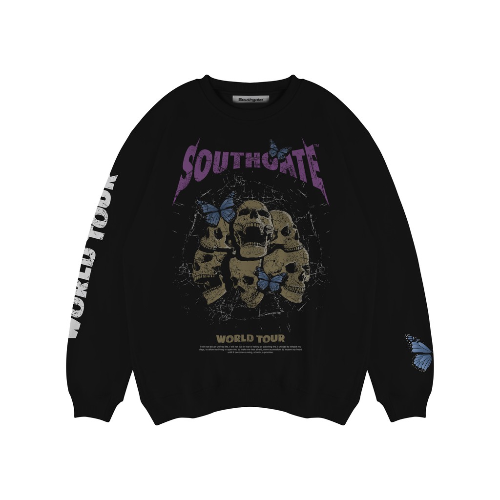 Southgate CN World Tour Skull - Black Crewneck
