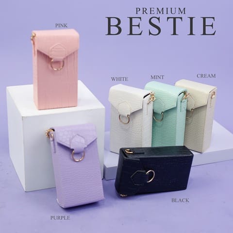 TAS PREMIUM BESTIE (TALI RANTAI RANDOM) WANITA SAMPING BESAR TOP ADA TALI PANJANG SELEMPANG TERBARU 