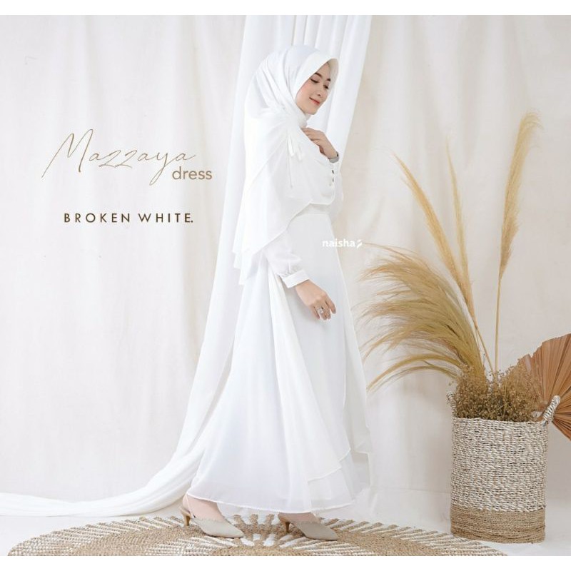 GAMIS POLOS/GAMIS PUTIH /NAISHA-MAZZAYA DRESS