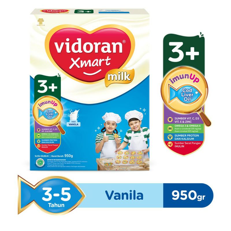 Vidoran Xmart Imun Up Susu Pertumbuhan 3+ (950gr/2Pcs)