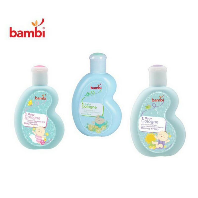 Bambi baby Cologne 100 ml | Morning breezy | Milky powder | Sweet floral | Aromhatherapy | Parfume Bayi Kulit Normal - Sensitif