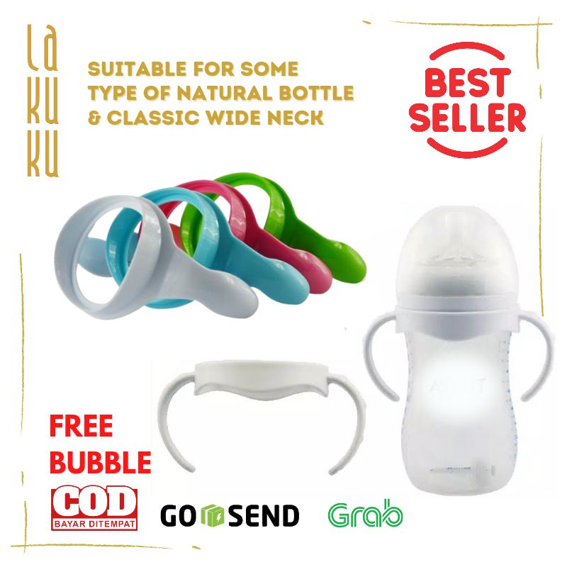 Lakuku - [GROSIR] Bottle Handle Gagang Botol Susu Pegangan Botol Natural dan Classic Wide