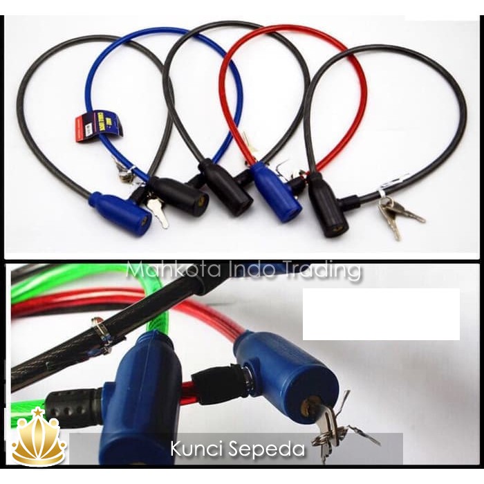 Kunci Gembok Sepeda Murah / Bicycle Cable Safety Lock Berkualitas