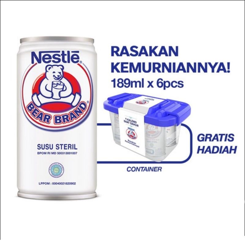

Susu Bear brand murah (189 ml × 6 pcs)