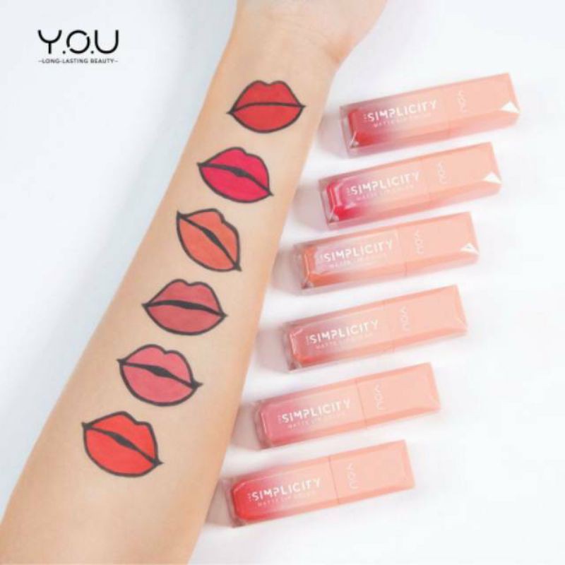 Y.O.U THE SIMPLICITY MATTE LIP COLOR ORIGINAL 100%~BERKUALITAS