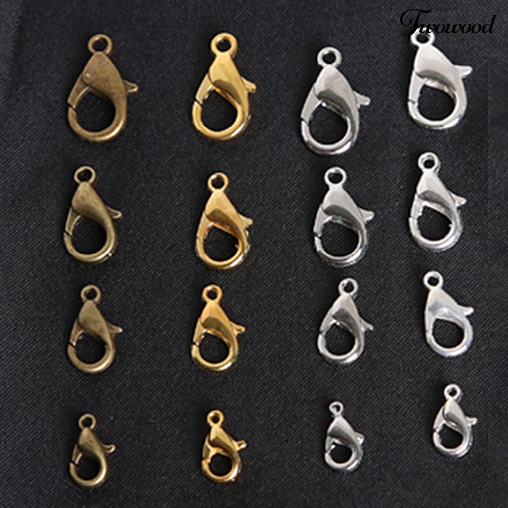 Twowood 10Pcs Lobster Clasps All Match Multipurpose Vintage Electroplating Multifunction Bracelet Necklace Key Ring Lobster Hooks Jewelry Findings