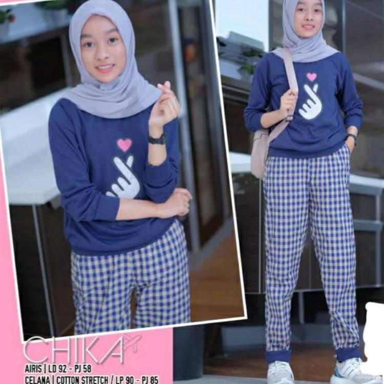 "GHA.02Jl22ι" Chika set teen // baju anak abg // setelan anak remaja tanggung