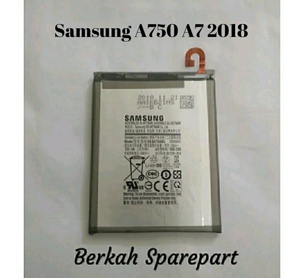 Baterai Baterei Batre Samsung A750 A7 2018 Original