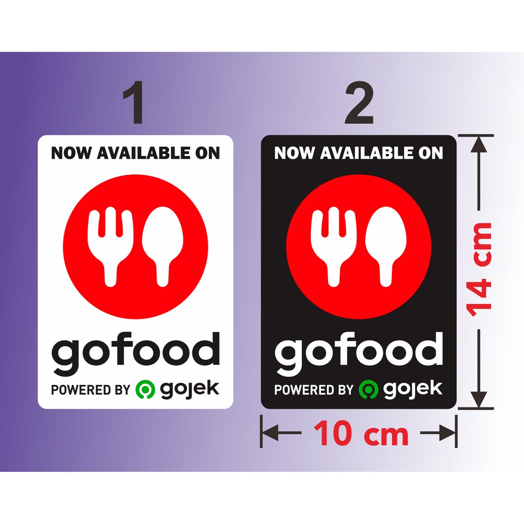 

Stiker Go Food Vinyl 2 pcs Sticker Label Tahan Air Gofood 14 x 10 cm. 2 pcs sticker