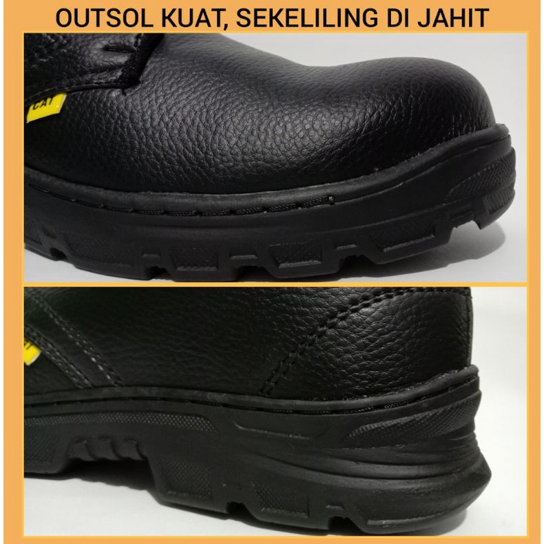 SEPATU SAFETY CATERPILLAR PRIA WANITA/ SEPATU KERJA PABRIK INDUSTRI KITCHEN RESTORAN SPBU ANTI SLIP