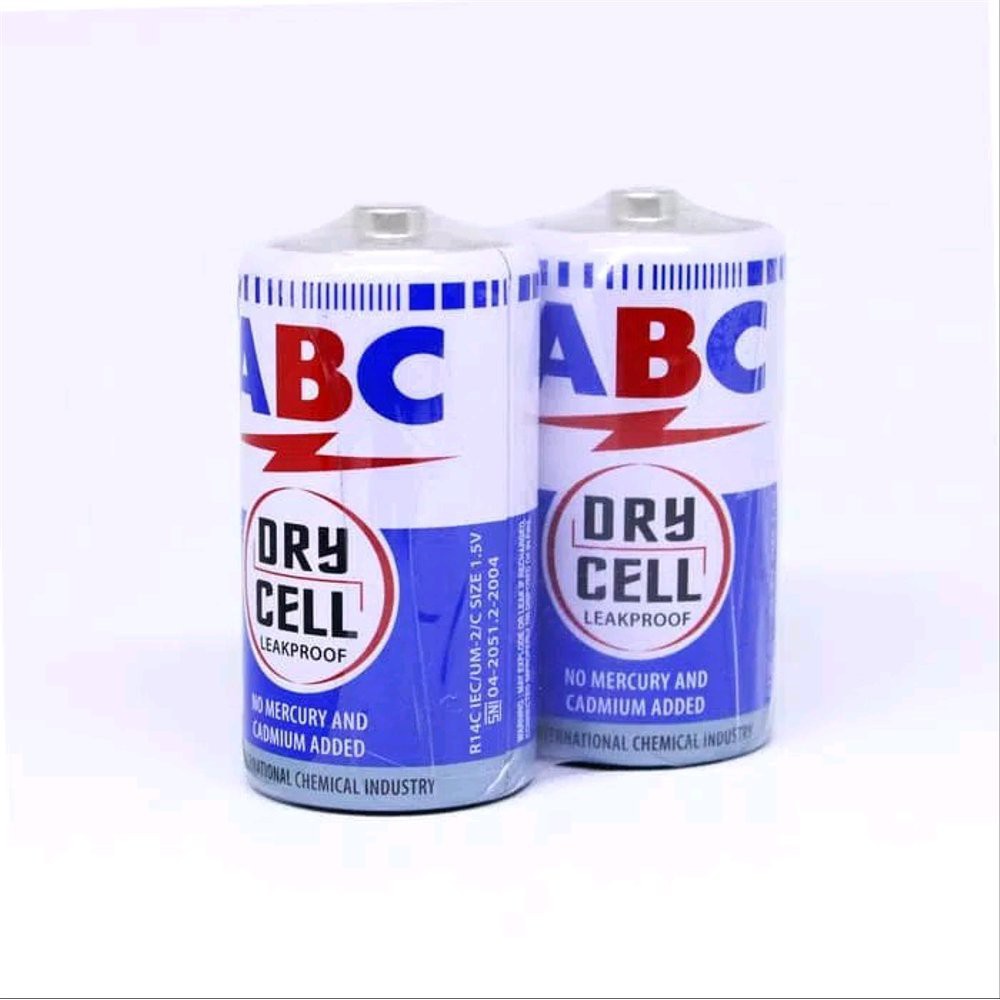 Batu Baterai ABC Dry Cell Size Ukuran C Biru 1 Pcs Rahmat Grosir Store