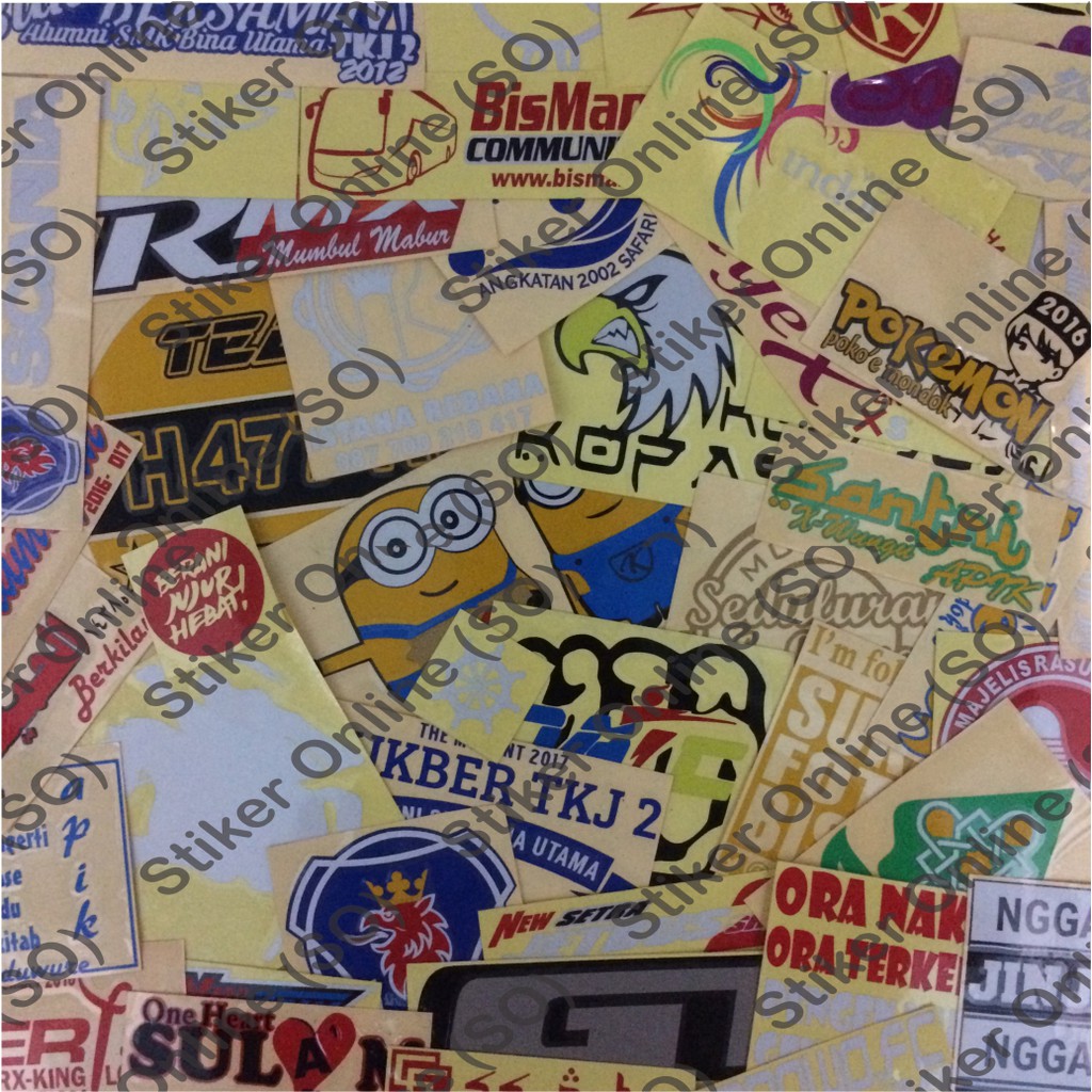 

Sticker Cutting Custom stiker Suka - Suka 50/cm