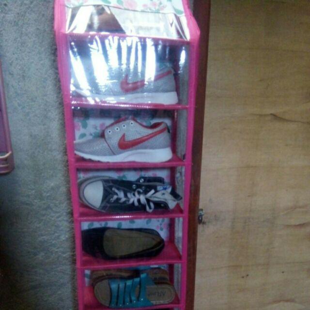 Promo Murah Set 2in1 Rak Gantung Sepatu Dan Tas Motif Bunga Kualitas Terbaik Dan Murah