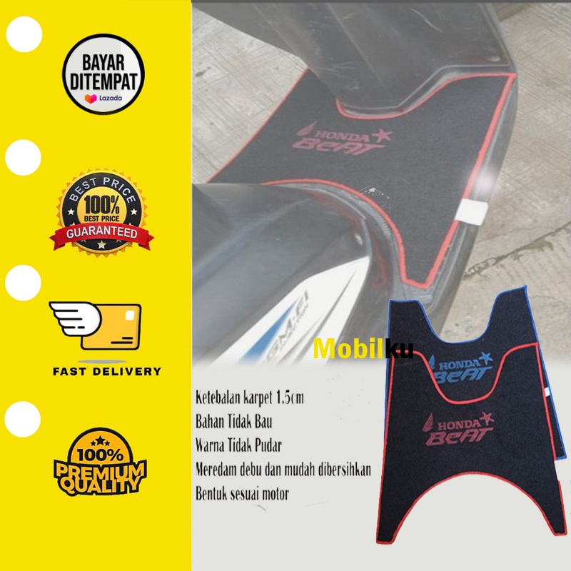 [BISA COD] 1Pcs Karpet Motor Untuk Alas Kaki Mudah Dibersihkan Merk Vario Karpet karet pijakan alas kaki motor