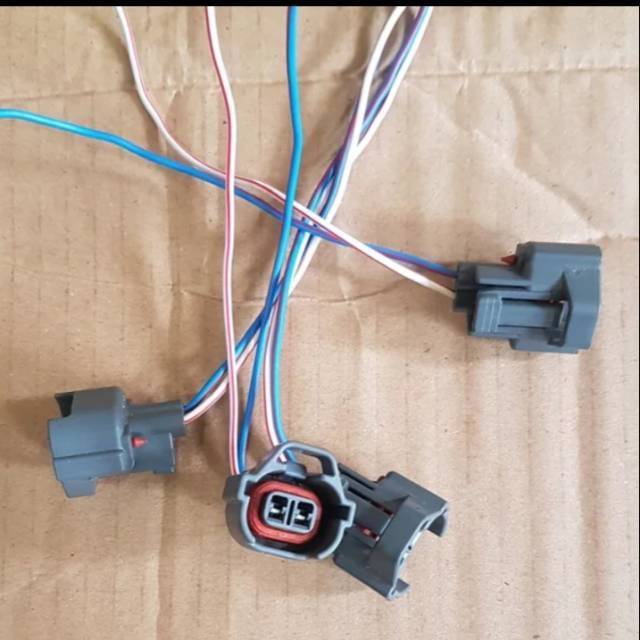 KABEL SOKET INJEKTOR PIN 2 FEMALE SUZUKI FI NEW SATRIA F FU GSX R S BANDIT 150 TERLARIS