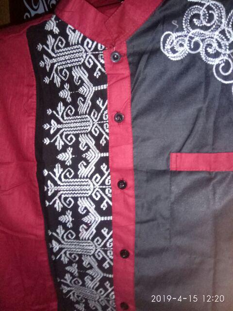 Promo!!! Bswart Batik Hrb026 Kenongo Hem Pendek Padi Kemeja Batik Pekalongan M L Xl Garansi Termurah