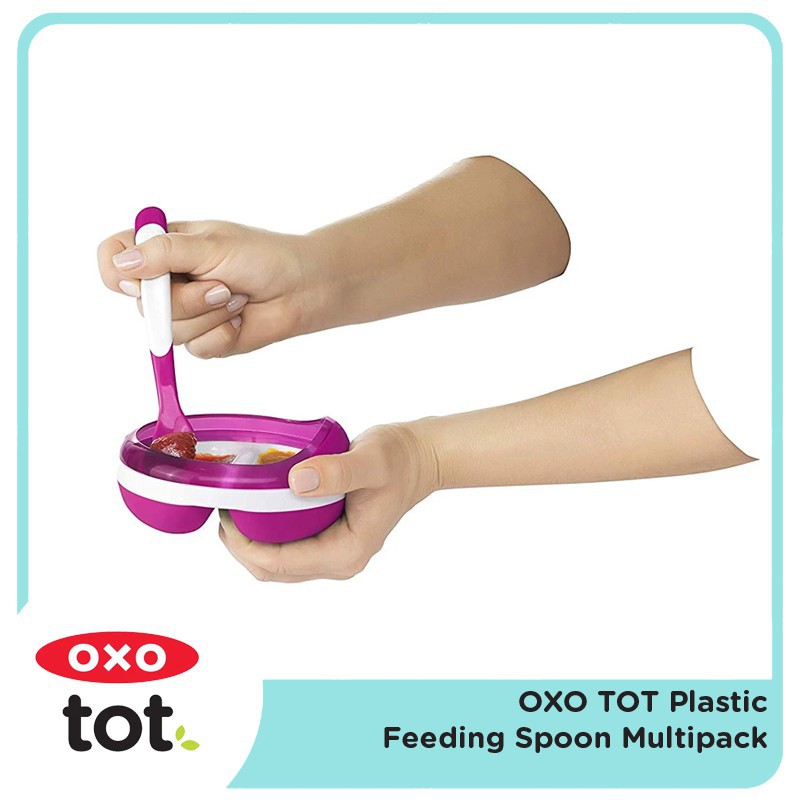 OXO TOT PLASTIC FEEDING SPOON MULTIPACK