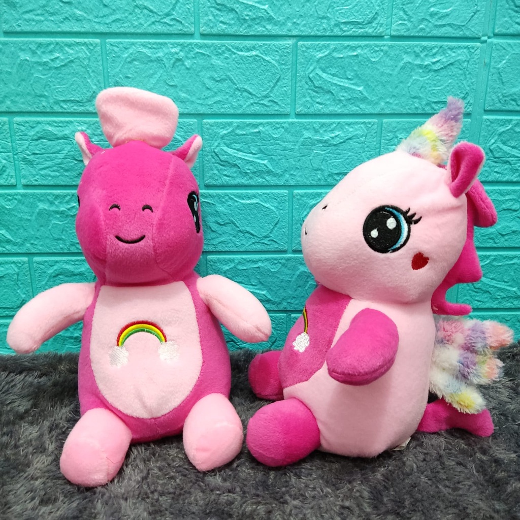 Boneka Kuda Poni Little Pony Duduk Bobo Tinggi 35cm Berlabel SNI