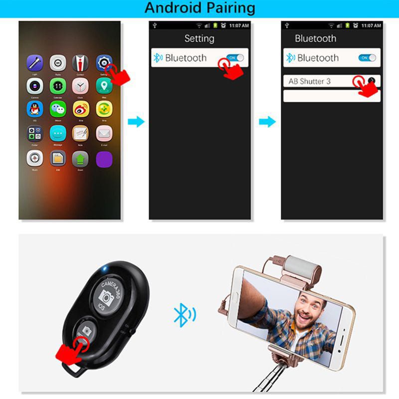 Tomsis Bluetooth Remote Shutter Universal  For Android And IOS JKT