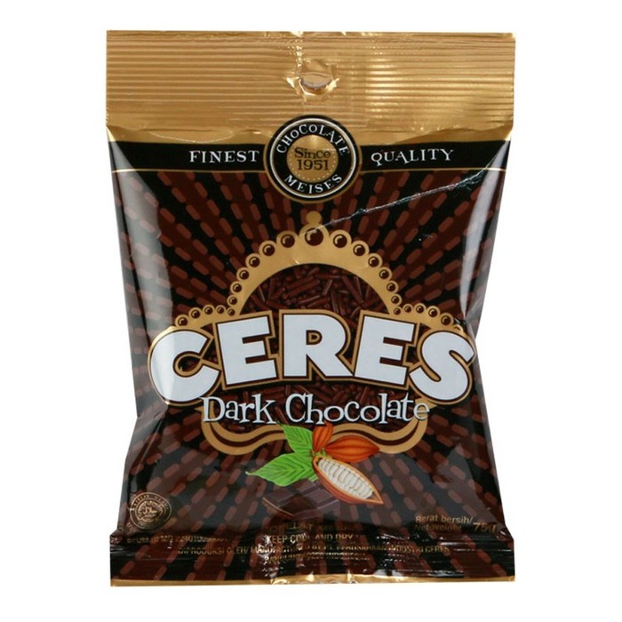 

Chocolate Sprinkle Ceres Dark Chocolate 75gr | Meses Coklat Ceres