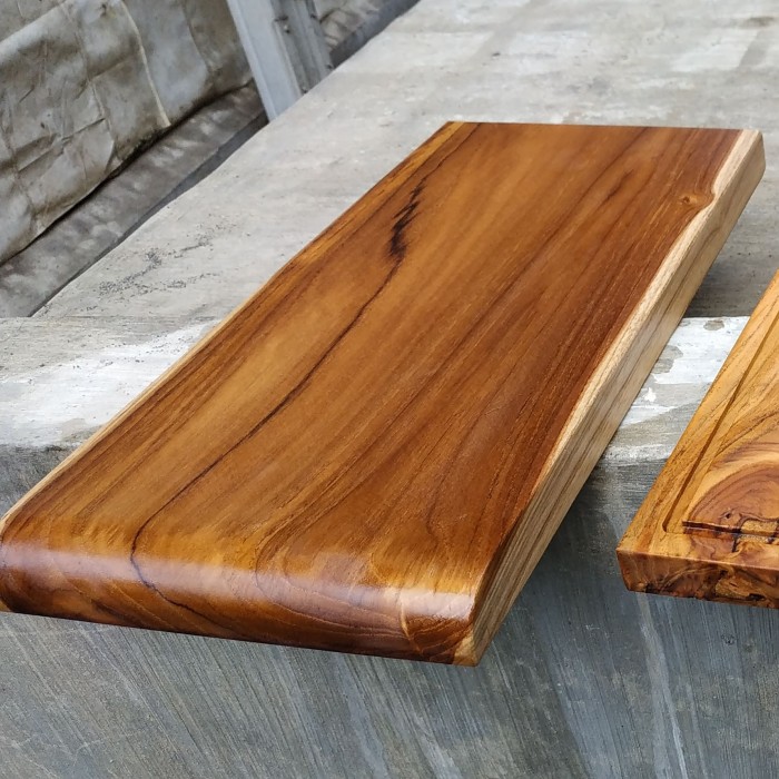 talenan kayu jati besar dan tebal 40x21x2cm