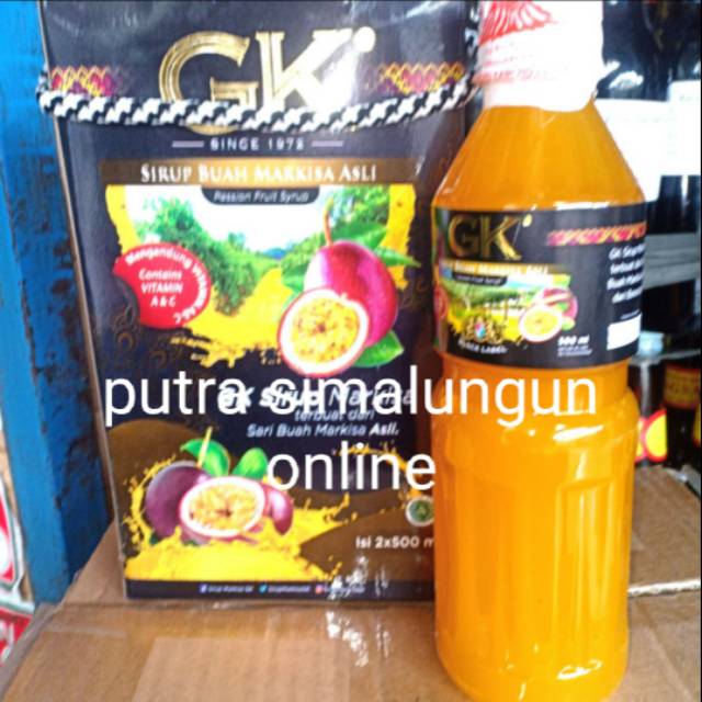 

SIRUP GK MARKISA 1/2 liter 1 botol