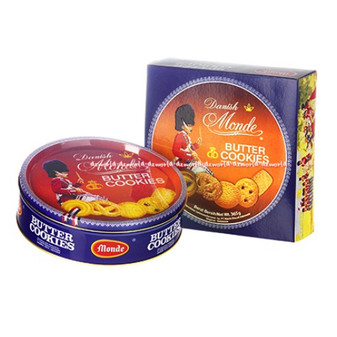 Danish Monde Butter Cookies 908gr Biskuit Kaleng Kue Kering Danis Monde Buter Cukies Cokies Siap Makan Danish Monde Ukuran Besar