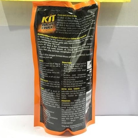 KIT WASH &amp; WAX 400ml REFILL - CAR WAX SHAMPOO KIT REFILL - PREMIUM WAX