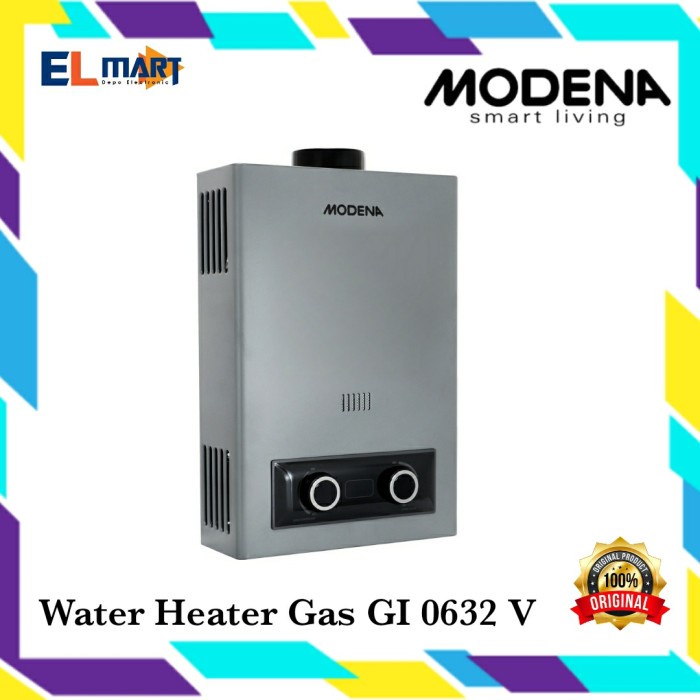 Modena GI 0632V Water Heater Gas  0632 V GI0632V Pemanas Air Elpiji 6L