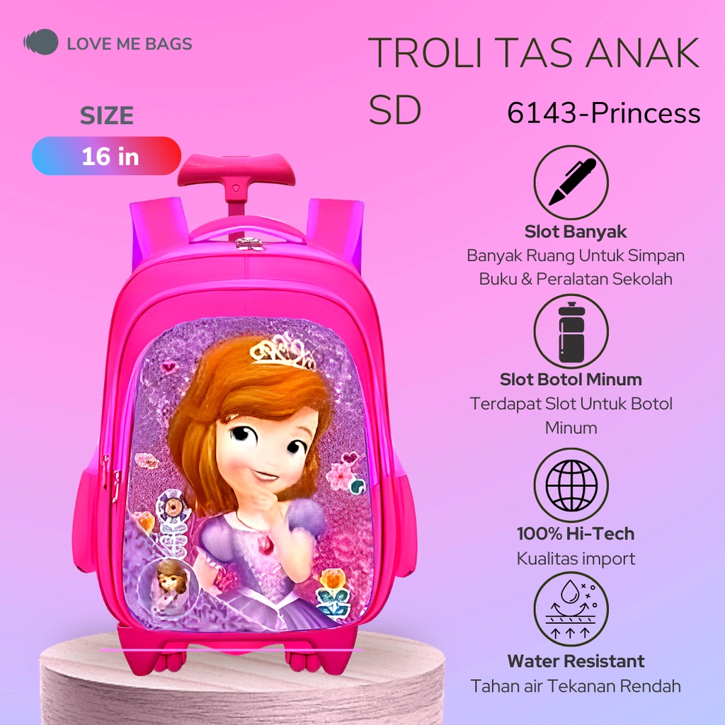 LMB Tas Troli Anak Sekolah Perempuan SD model terbaru import 2022 premium Karakter lucu Unicorn rainbow Tas troli anak perempuan sd besar Ransel troli anak perempuan unicorn Tas anak perempuan sekolah murah Tas anak karakter lucu