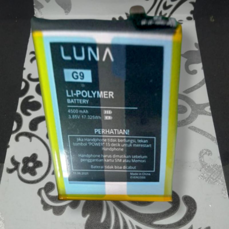 Batrai LUNA G9 Ram 4GB Rom 32 Batre Baterai Luna G 9 6,4 ince Original Battery