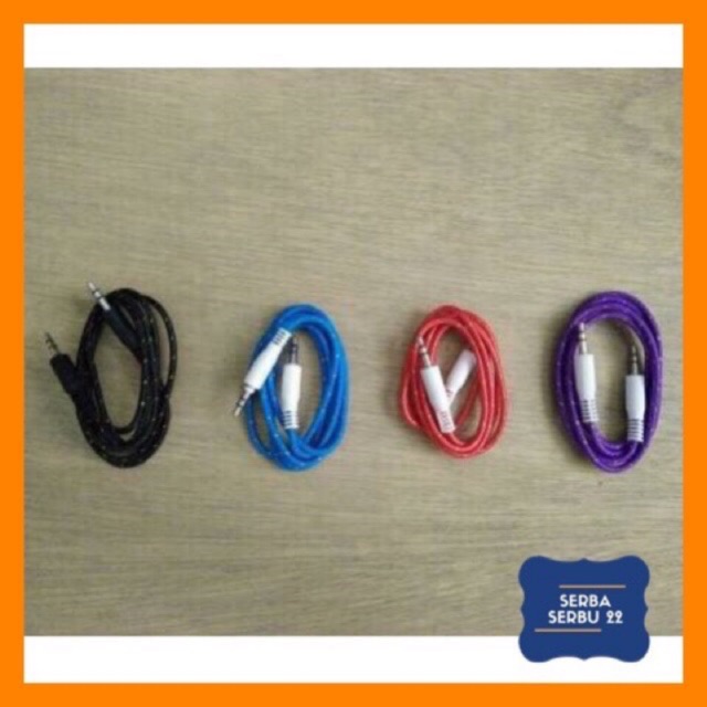 Kabel Aux Tali Sepatu 1 Meter Jack 3.5MM 1X1