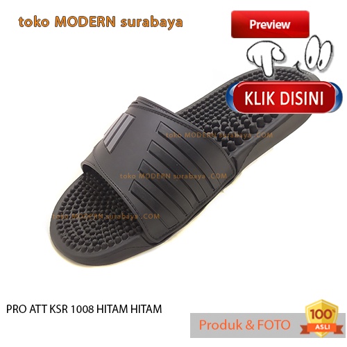 Sandal pria casual sandal slide karet murah PRO ATT KSR 1008 HITAM HITAM