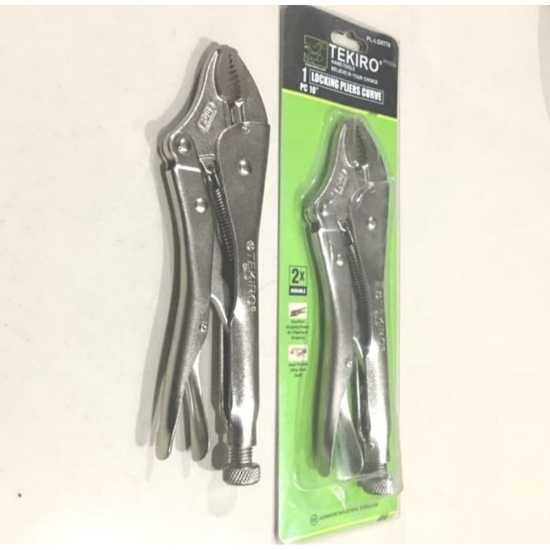 Tang buaya tekiro bengkok 10"/tang buaya jepit